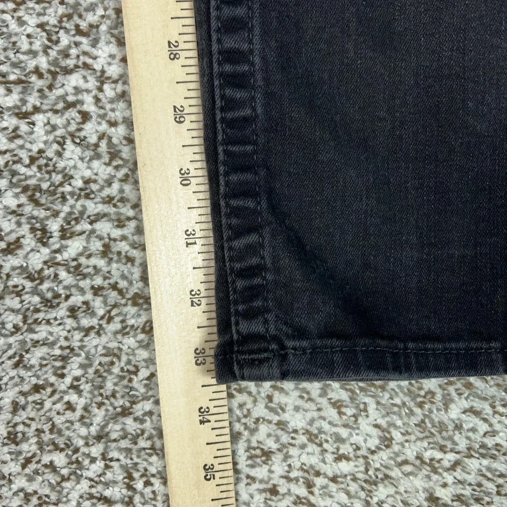 True Religion Jeans Mens 30x34 Black Geno Relaxed Slim Straight Stretch Denim